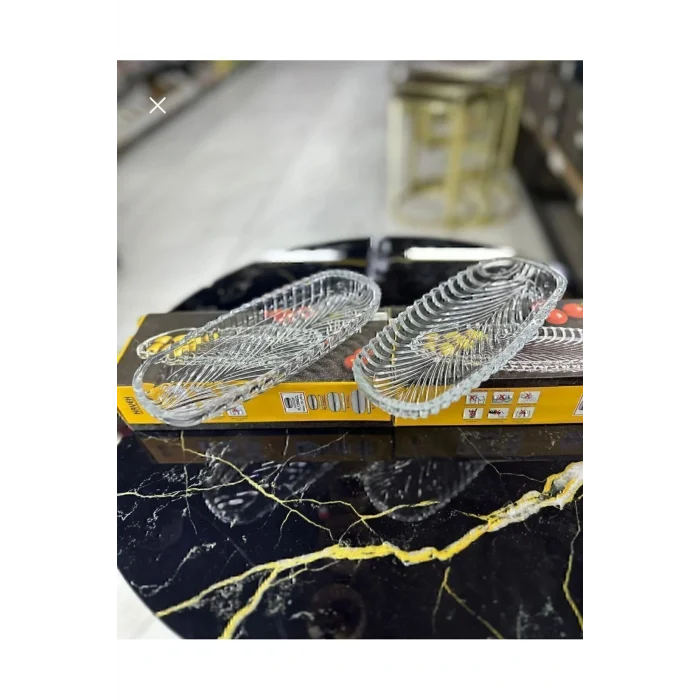 Genel Ürün Mikrodalgada Kullanılabilir Kaveh Santa 1 ADET Cam Kayık 20*8 Cm Oval ( 1 ADET GÖNDERİLMEKTEDİR)