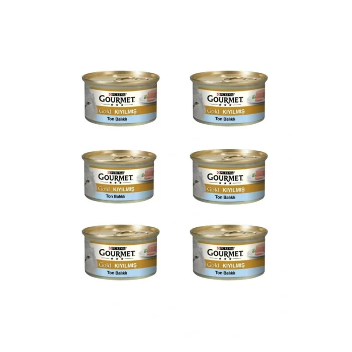 Genel Ürün Gold Ton Balık Yetişkin Kıyılmış Kedi Konservesi 6x85 gr