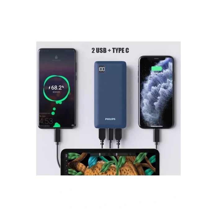 Genel Ürün 20000 Mah 22.5w Usb Ve Type-c Pd Üç Çıkışlı Led Göstergeli Powerbank