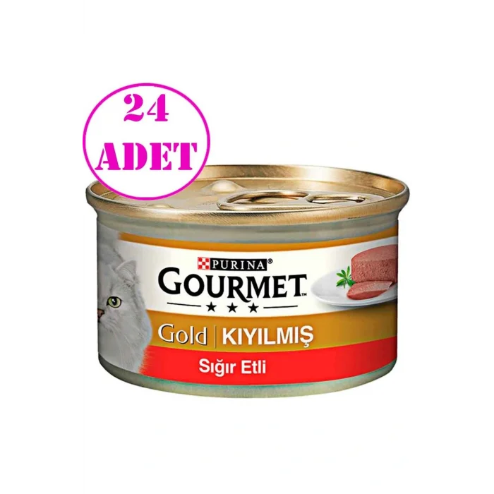 Genel Ürün Gold Kıyılmış Sığır Etli Kedi Konserve 85 gr 24 Ad
