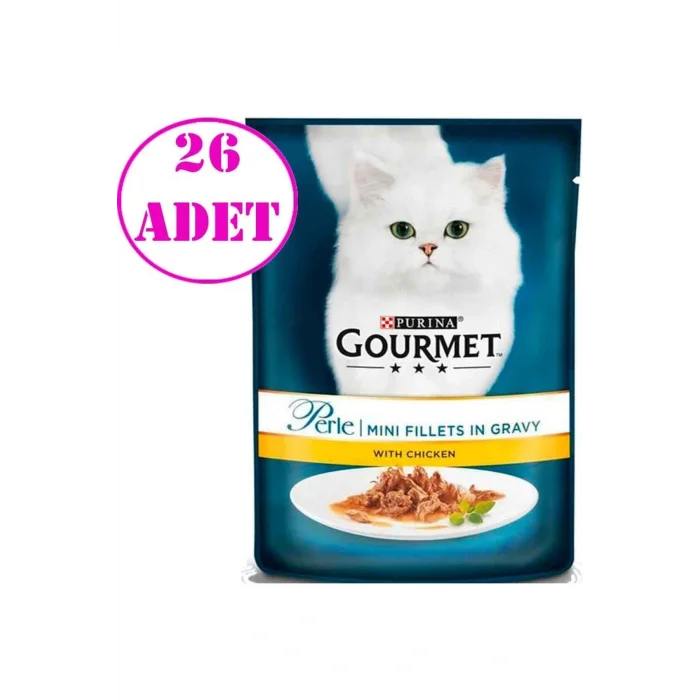 Genel Ürün Perle Izgara Tavuklu Yaş Kedi Maması 85 gr 26 Ad