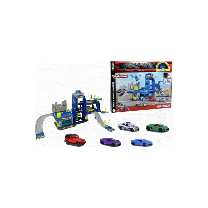 Genel Ürün Sesli Ve Işıklı Büyük Polis Istasyonu + 5 Metal (die-cast) Araçlı 212050030