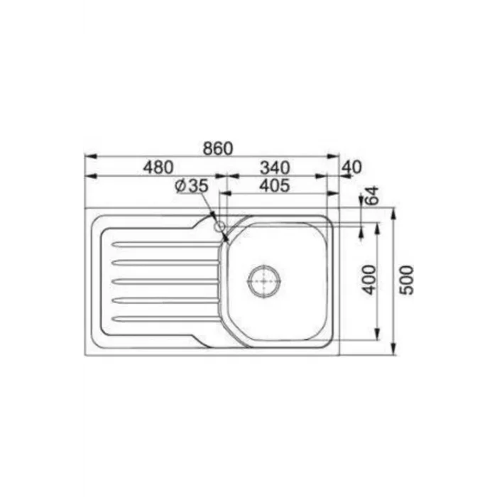 Genel Ürün Olx 611 Ondaline Eviye, Sol