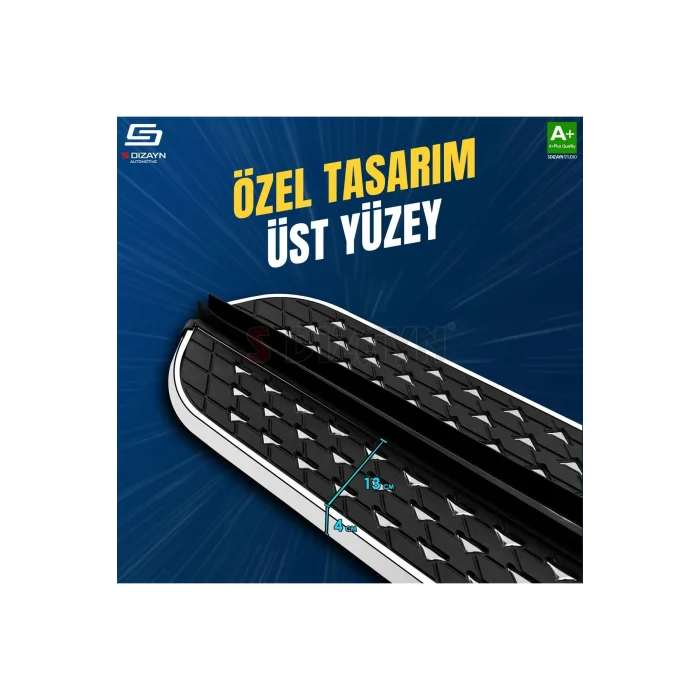 Genel Ürün S-Dizayn BYD Atto 3 Diamond Krom Yan Basamak 183 Cm 2022 Üzeri
