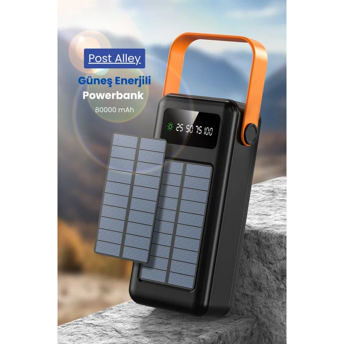 Genel Ürün Güneş enerjili 80.000mAh powerbank – Uzun Ömürlü Powerbank