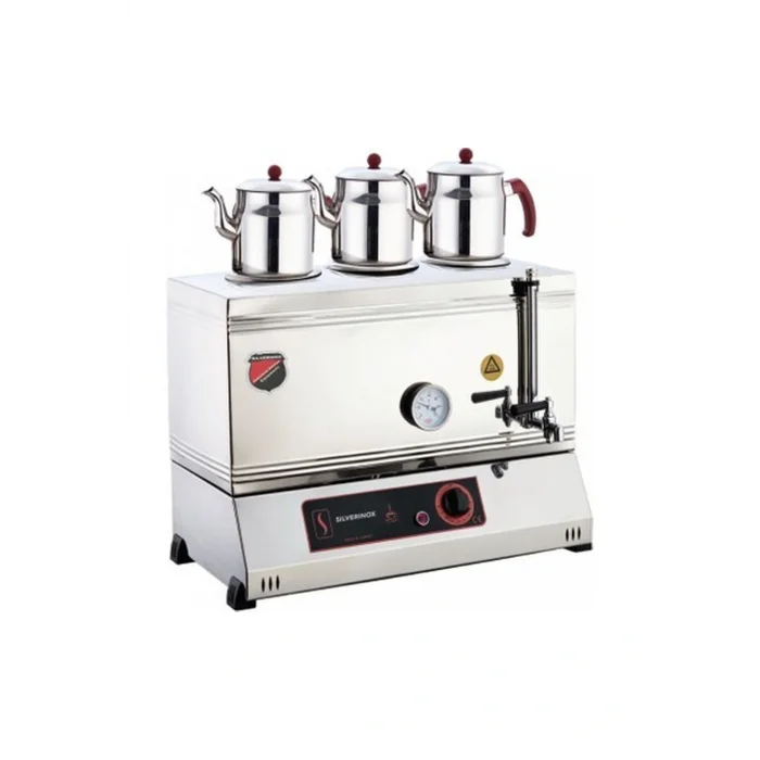 Genel Ürün Işıkgaz Elektrikli Çay Ocağı Kapaklı ve Kaynaklı 3 Demlikli 60lık