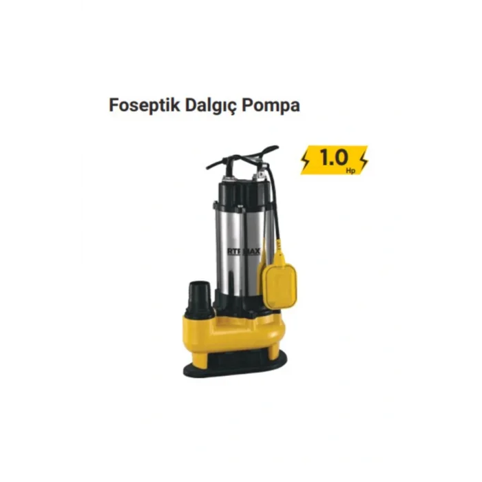 Genel Ürün Rtr Max Rtm841 Foseptik Atık Su Dalgıç Pompa 0.75 Kw 1.0 Hp Waat