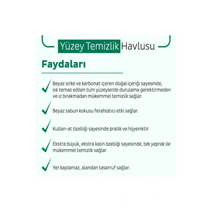 Havlu Easy Clean Yüzey Tem. Havlusu 100 x2 Adet
