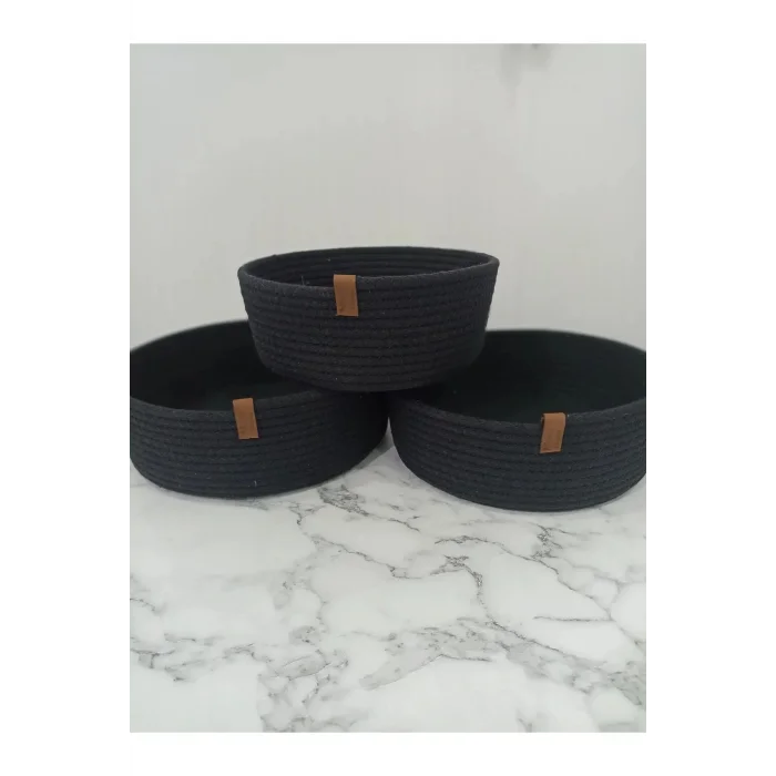 Genel Ürün STD Hasır Sepet El Yapımı 3lü Banyo Organizeri Çok Amaçlı Klasik ticaretjet