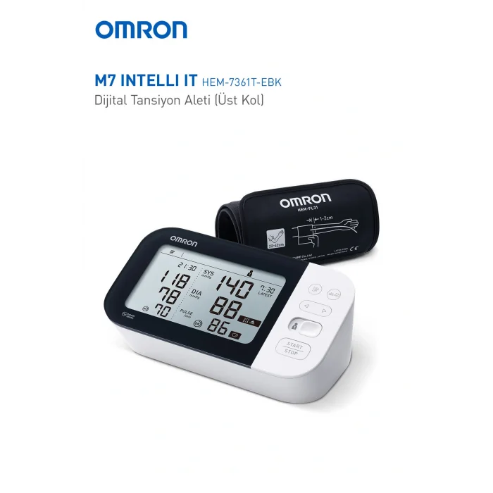 Genel Ürün M7 Intelli IT Üst Koldan Dijital Pilli Tansiyon Aleti – AFib Göstergeli, Bluetooth, Akıllı Manşetli