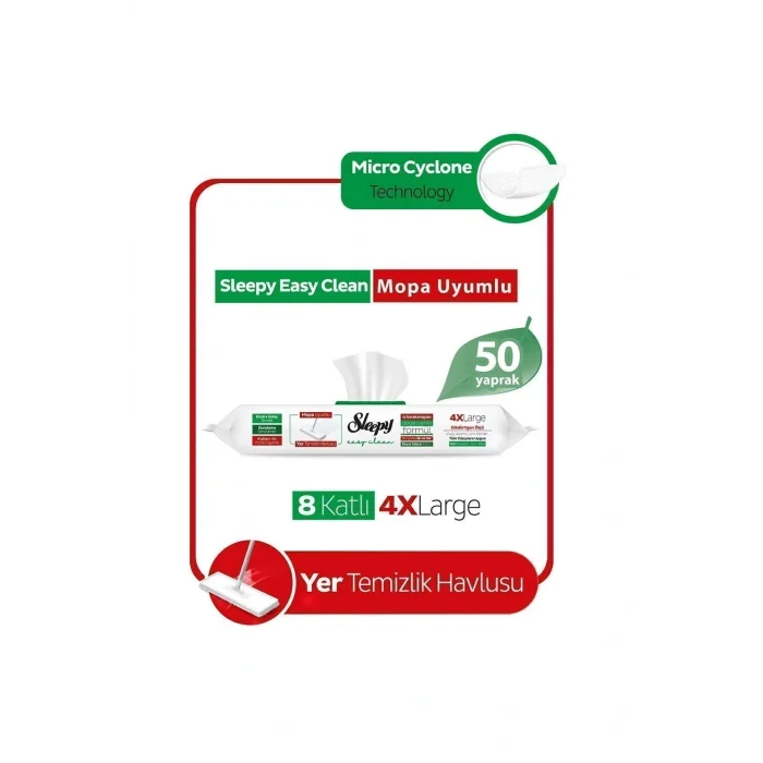 Havlu Easy Clean Beyaz Sabun Katkılı Mopa Uyumlu Yer Temizlik Havlusu 50 Yaprak
