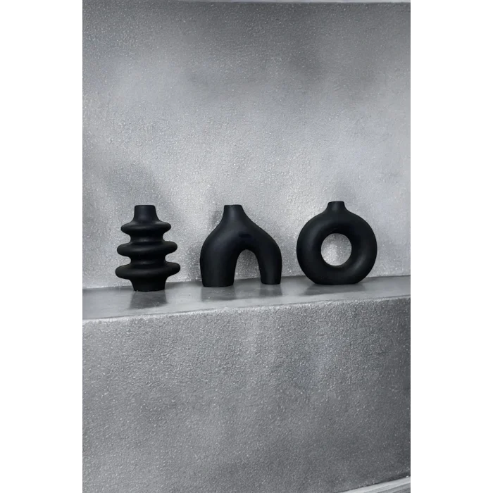 Biblo Gözdehobi Dekoratif Obje Biblo | 3’lü Vazo Seti Minimal Boy 10 Cm