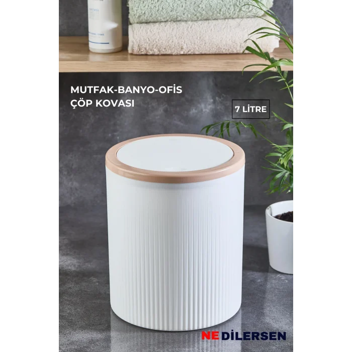 Genel Ürün 7 Litre Büyük Çöp Kovası – Ofis, Mutfak ve Banyo için Şık ve Kullanışlı
