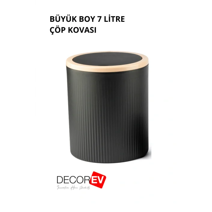 Genel Ürün Büyük Çöp Kovası 7 Litre – Ofis, Mutfak Ve Banyo Lüks Kova