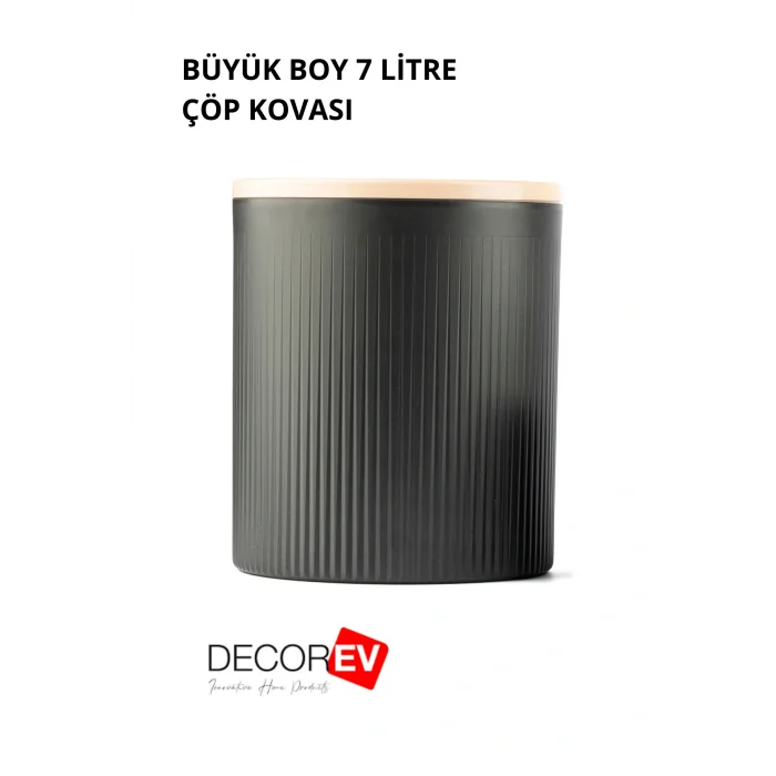 Genel Ürün Büyük Çöp Kovası 7 Litre – Ofis, Mutfak Ve Banyo Lüks Kova