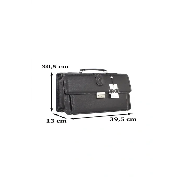 Genel Ürün Siyah Klasik Evrak Model Erkek 15.6 inç Laptop Çantası