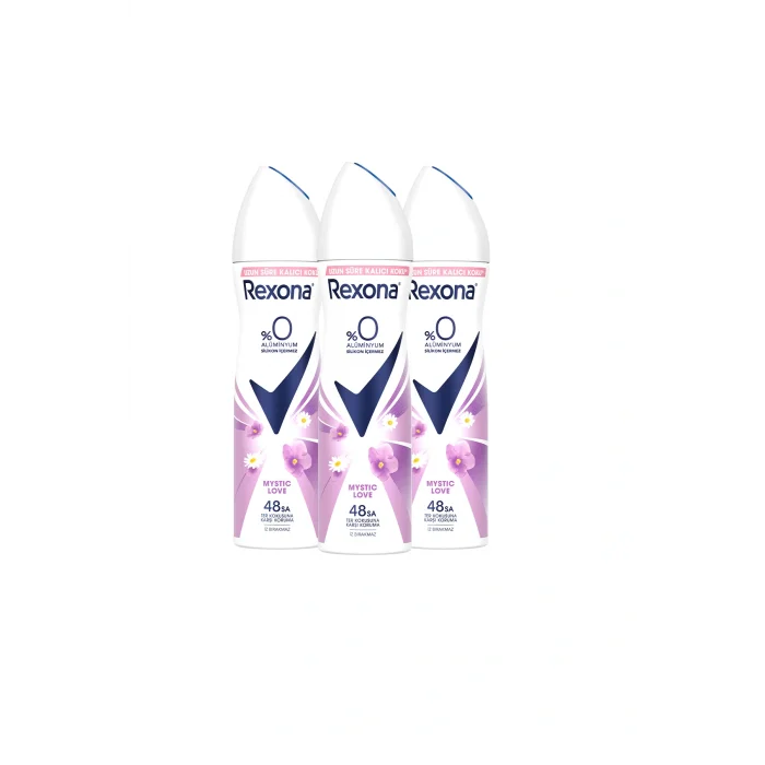 Kol Saati Kadın Sprey Deodorant Mystic Love %0 Alüminyum 48 Saat Ter Kokusuna Karşı Koruma 150 ml X3