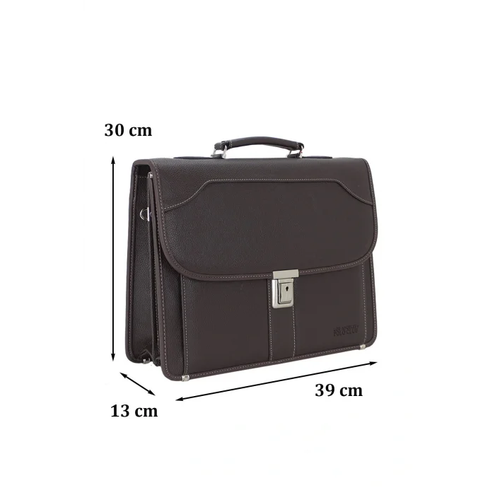 Genel Ürün Kahverengi Erkek Evrak Çantası Omuz Askılı 15.6 inç