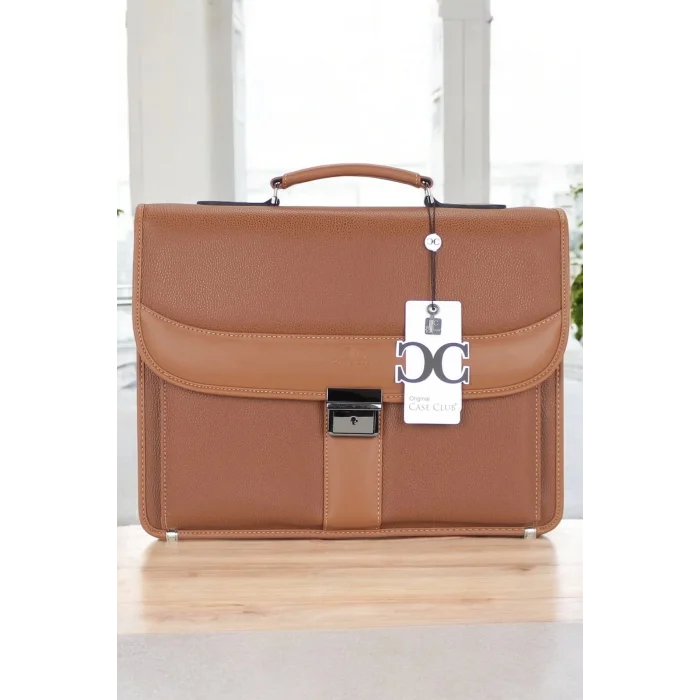 Genel Ürün Taba Klasik Evrak Model Erkek 15.6 inç Laptop Çantası