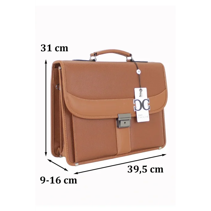 Genel Ürün Taba Klasik Evrak Model Erkek 15.6 inç Laptop Çantası