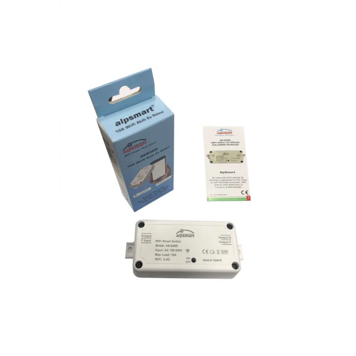 Genel Ürün As848r Akıllı Ev Rölesi Tuya Uyumlu Wifi Şalter 10a
