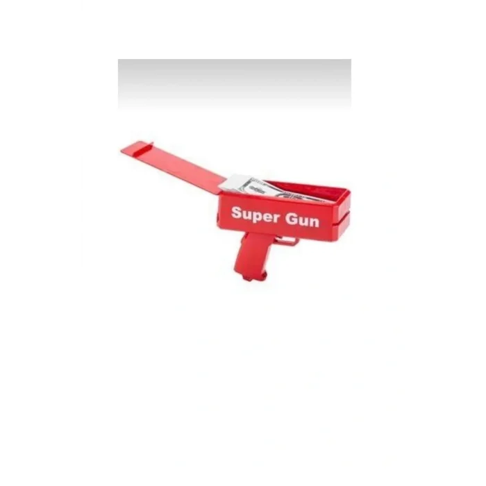 Genel Ürün Super Money Gun Para Saçma Tabancası - Kırmızı