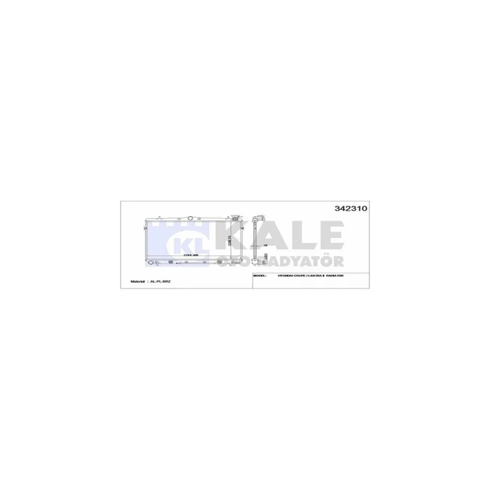 Genel Ürün 342310 Motor Su Radyatoru Hyundaı Elantra 1,5 1,6 96 Otomatık 375x668x16