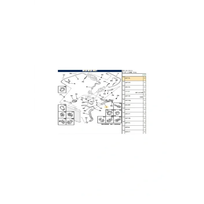 Genel Ürün Su Dağıtım Borusu Demir Partner Berlingo 1,9 Dizel 1307nl-bpe210072-rep13070nl