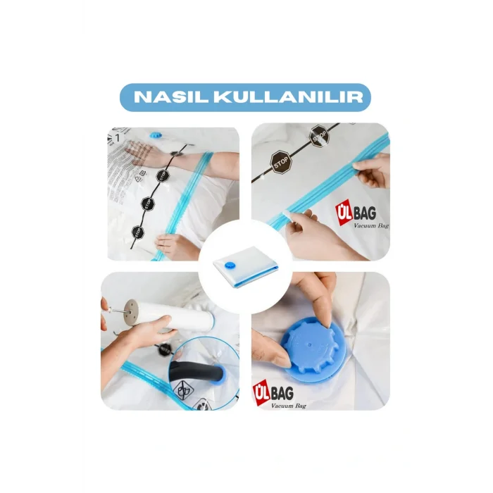 Genel Ürün 7li Vakumlu Poşet Seti (3 L 2 XL 2 JUMBO) Vakumlu Torba, Vakumlu Hurç