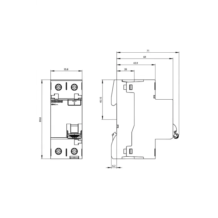 Genel Ürün 5sv4314-0 40a 30ma 230v (Faz+nötr) Kaçak Akım Koruma Rölesi