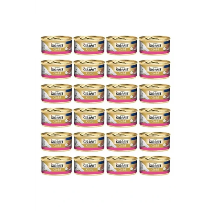 Genel Ürün Purina Gold Kıyılmış Sığır Etli Konserve Yetişkin Kedi Maması 24 x 85 G
