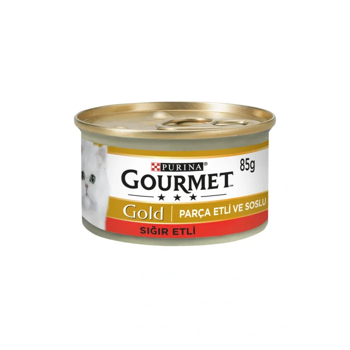 Genel Ürün Gold Parça Sığır Etli Konserve Kedi Maması 85gr