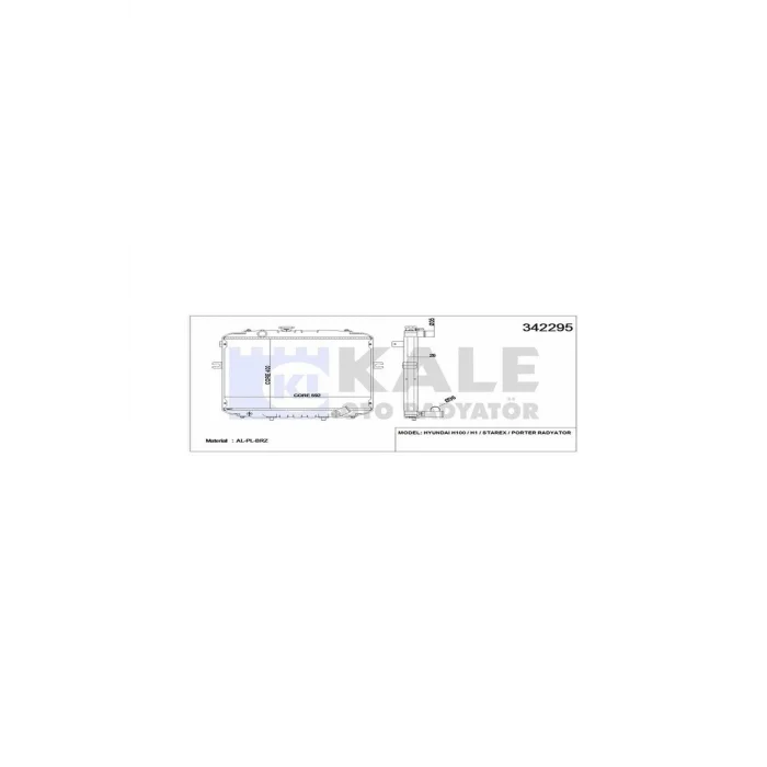 Genel Ürün 342295 Motor Su Radyatoru H100 Kamyonet 1997 2004