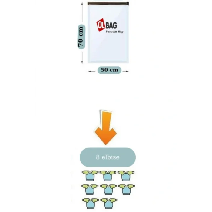 Genel Ürün 4lü Vakumlu Saklama Poşet Seti50 Cm X 70 Cm Bavul Içi - Vakumlu Hurç - Vakumlu Torba