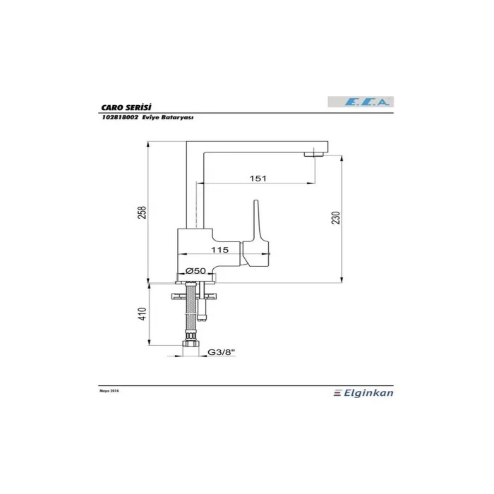 Genel Ürün Caro Altın Mutfak Eviye Bataryası Altın Renkli 102818002 Eca