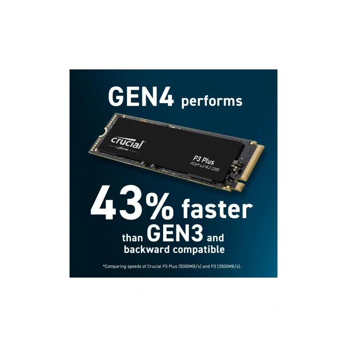 Genel Ürün P3 Plus 2TB 3D NAND GEN4 NVMe PCIe M.2 SSD (5000-4200 MB/s) CT2000P3PSSD8