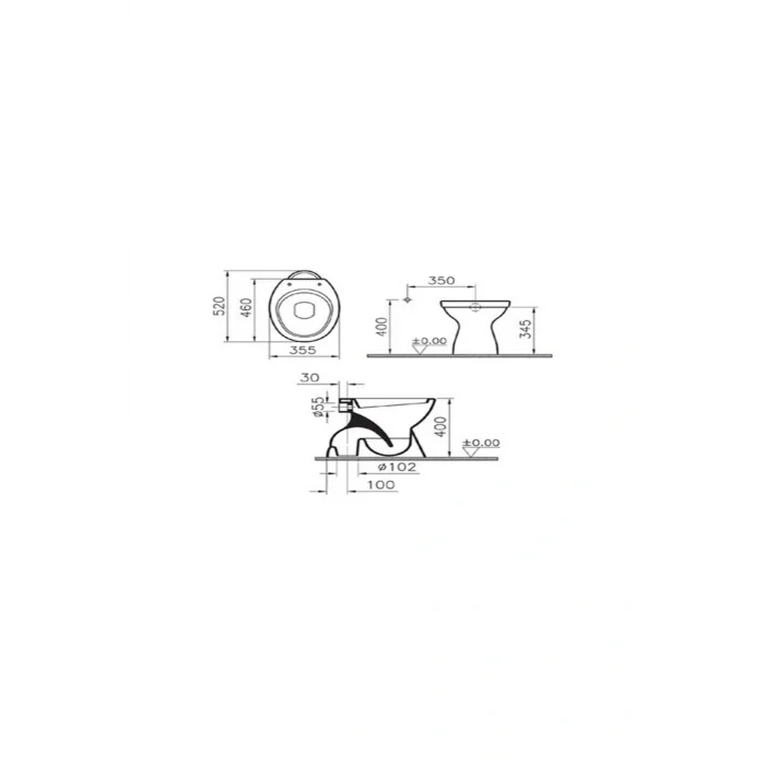 Genel Ürün Tek Klozet Beyaz 2534l003 0089