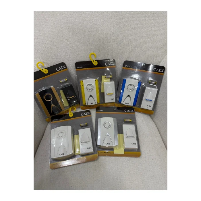 Genel Ürün Ct-102 Kablosuz Kapı Zili Uzaktan Kumandalı Siyah Zil Hasta Çağrı Butonu Olarak Kullanılabilir