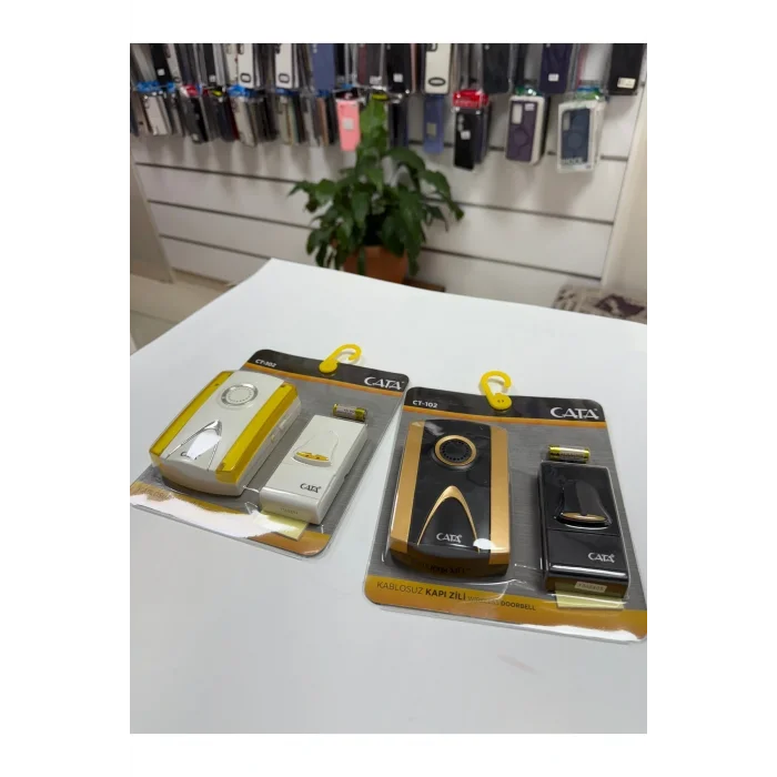 Genel Ürün Ct-102 Kablosuz Kapı Zili Uzaktan Kumandalı Siyah Zil Hasta Çağrı Butonu Olarak Kullanılabilir