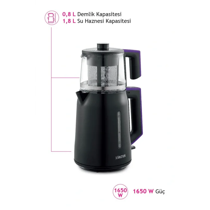 Genel Ürün Al 789 Cm 1650 W Cam Demlikli Çay Makinesi