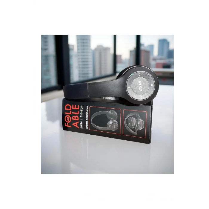 Genel Ürün P47 Katlanabilir Bluetooth Sd Kart Kablosuz Kulaklık - Siyah