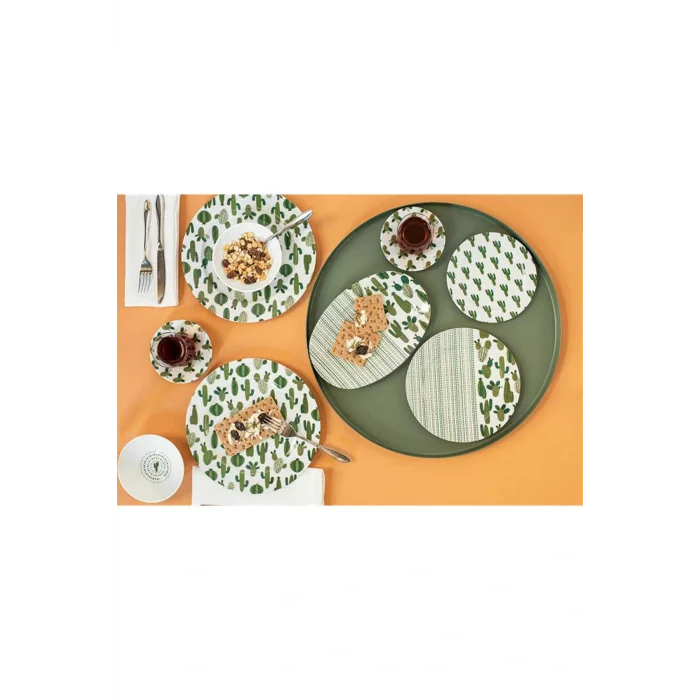 Genel Ürün Kaktüs Kahvaltı Takımı 36 Parça
