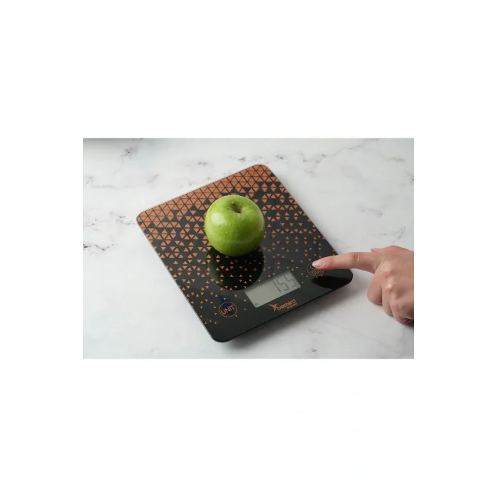 Genel Ürün Beebird Scaleist Ks-01 Akıllı Dijital Mutfak Tartısı Siyah Bakır Desenli