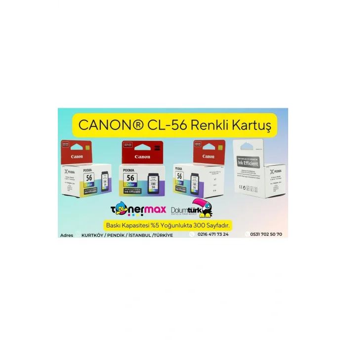 Genel Ürün Pg-46 /cl-56 Pixma E404/e414/e464/e484 Siyah Ve Renkli Kartuş