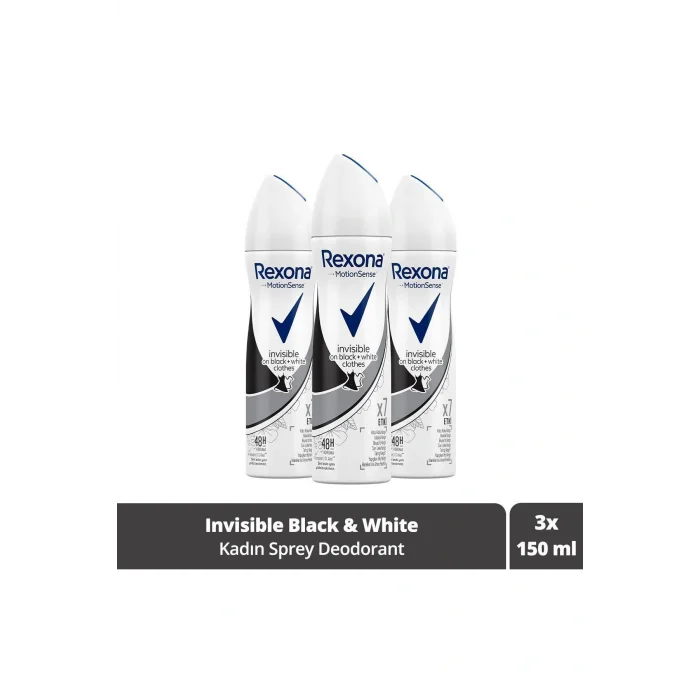 Genel Ürün Kadın Deodorant Sprey Invisible On Black White Clothes 150 ml X3 Adet