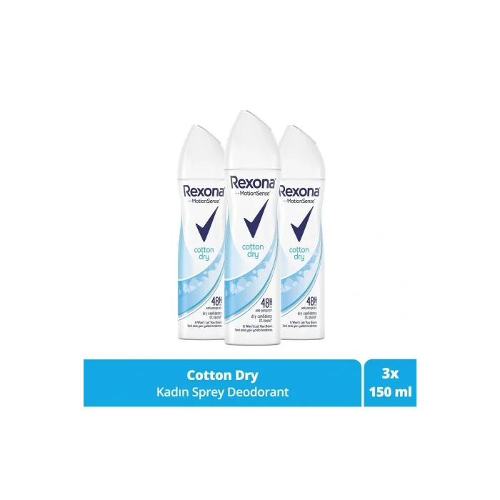 Genel Ürün Kadın Sprey Deodorant Cotton Dry 150 ml x3 Adet