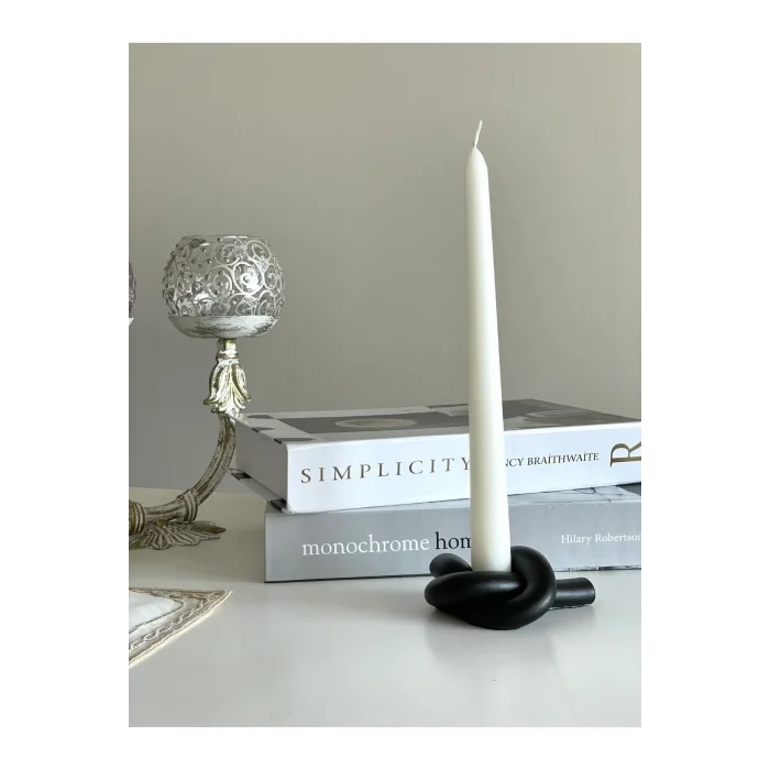 Genel Ürün Siyah Düğüm Mumluk