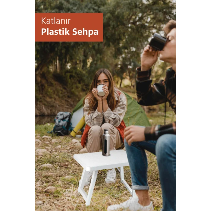 Genel Ürün Katlanır Plastik Sehpa Beyaz-kamp Masası