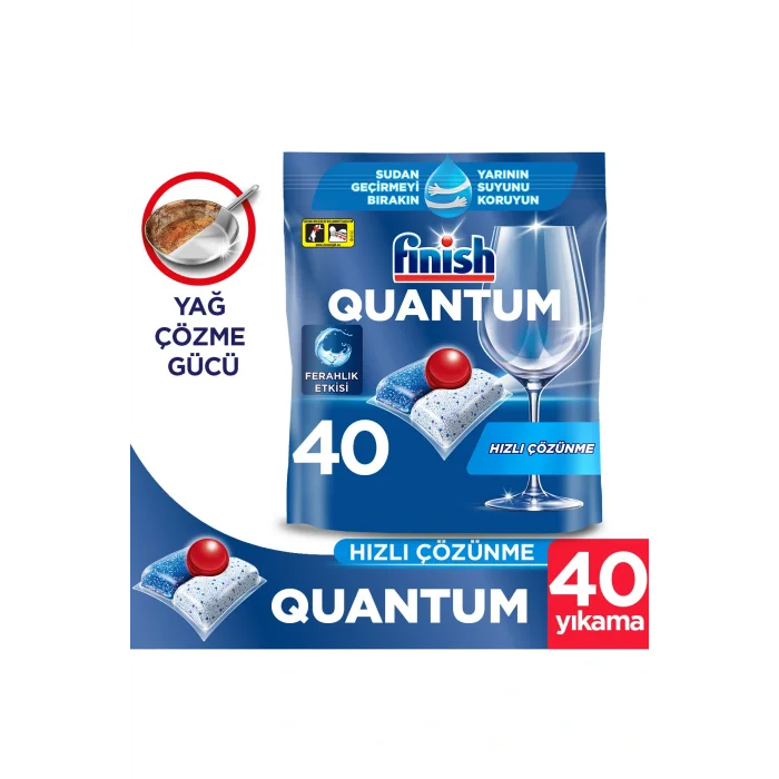 Genel Ürün Quantum Hepsi Bir Arada Bulaşık Makinesi Deterjanı Kapsül Tablet 40 Adet