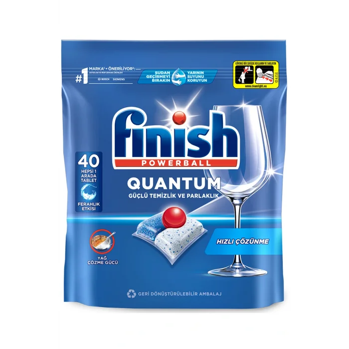 Genel Ürün Quantum Hepsi Bir Arada Bulaşık Makinesi Deterjanı Kapsül Tablet 40 Adet